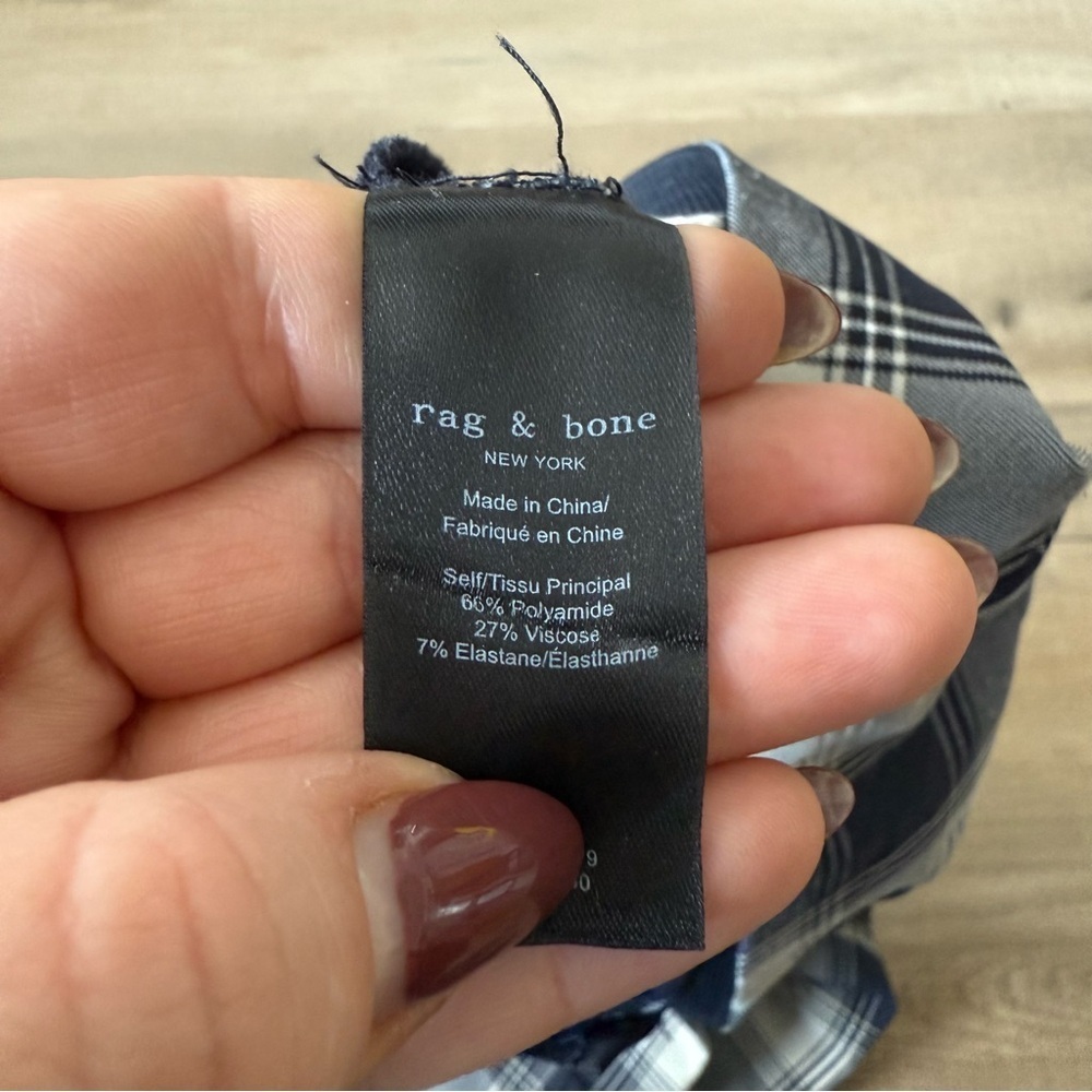 Rag & Bone blue grey plaid cigarette ankle pants - size 0 (XS) - Picture 8 of 8